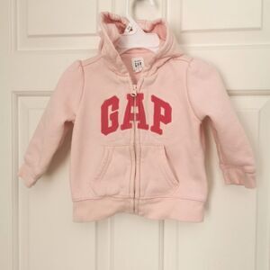 2/$15 Gap baby girl zip up hoodie 6-12 m